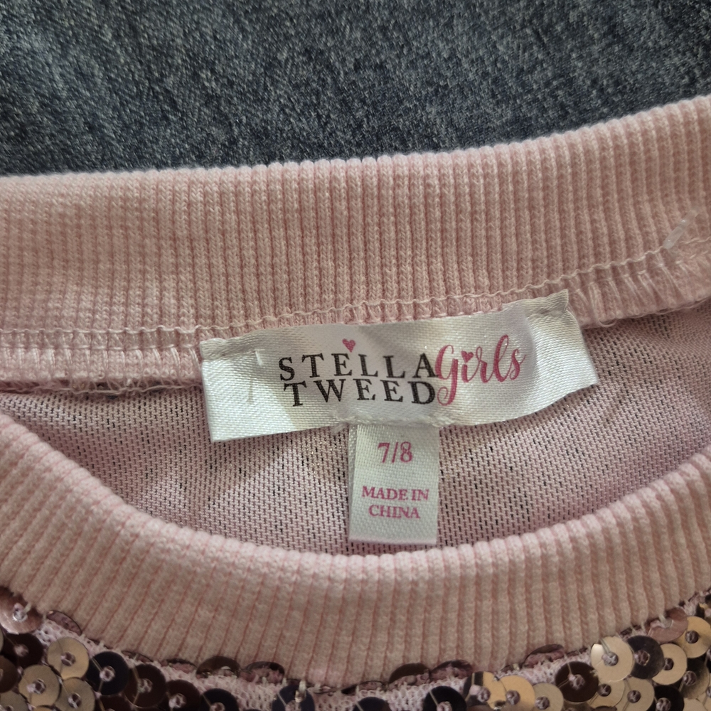 Stella Tweed Kids Pink Sequin Paris Top - Picture 4 of 4